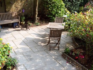 Garden no.1 - before and after Photo: new patio in garden no.1