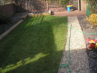 Garden no.4 - before and after Photo: new path in garden no.4