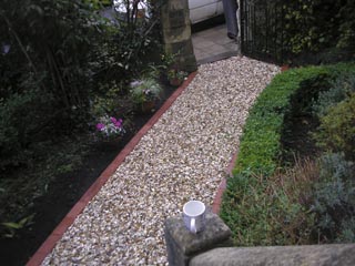 Garden no.6 - before and after Photo: new path in garden no.6